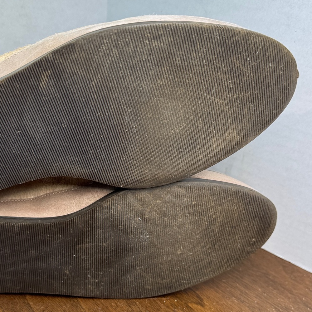 80%20 Anthropology Womens Leather Calf Hair Ankle Booties Hidden Wedges, sz 9 - Picture 14 of 14